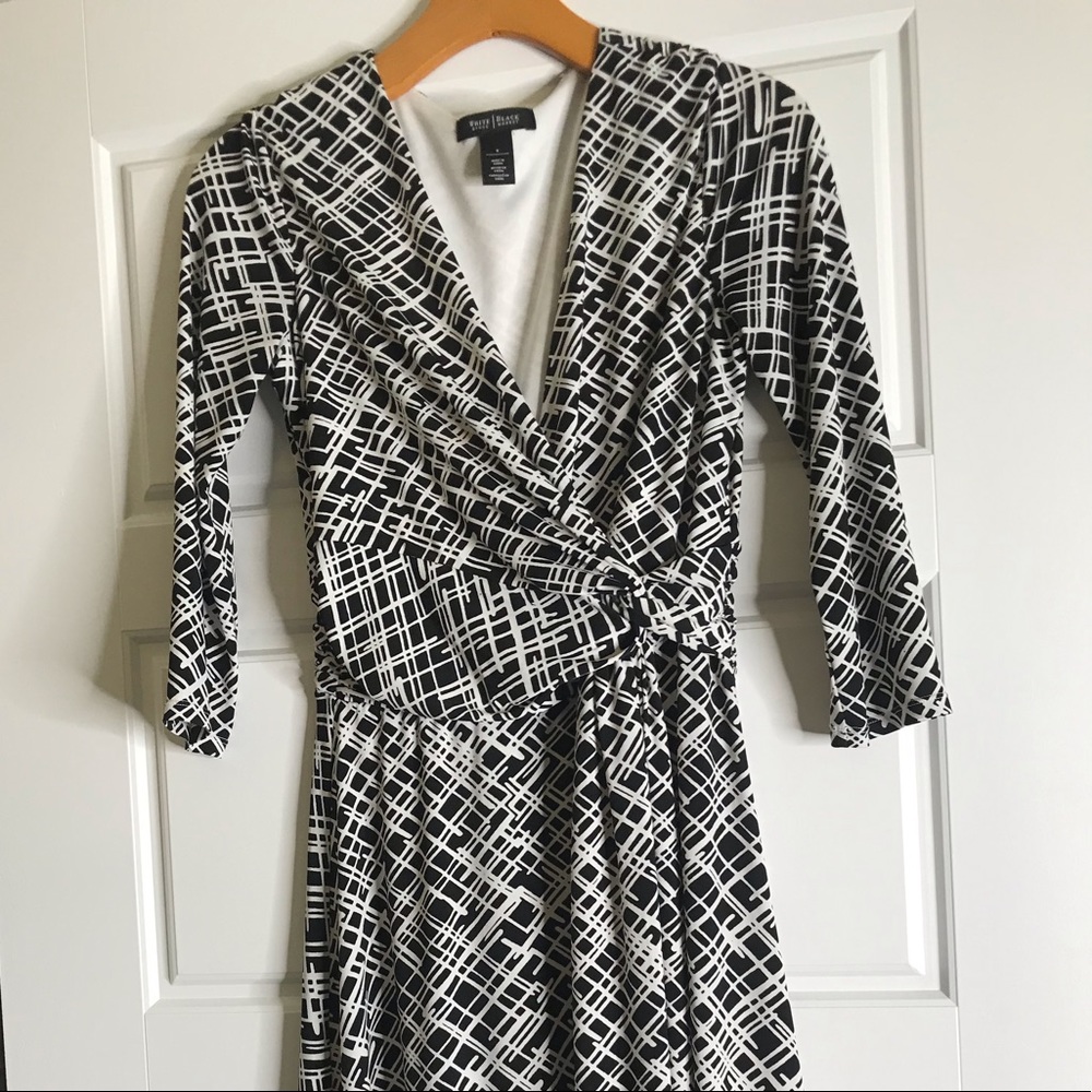 White and black dress